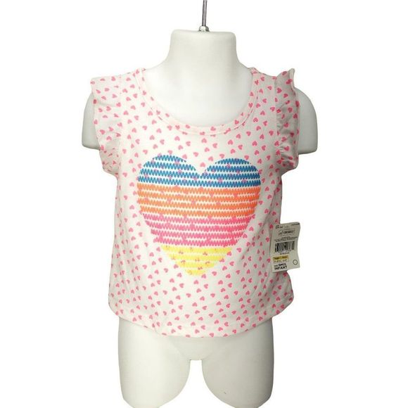 Swiggles White Heart Polka dot sleeveless 18 months blouse raised‎ puff heart - Picture 1 of 7